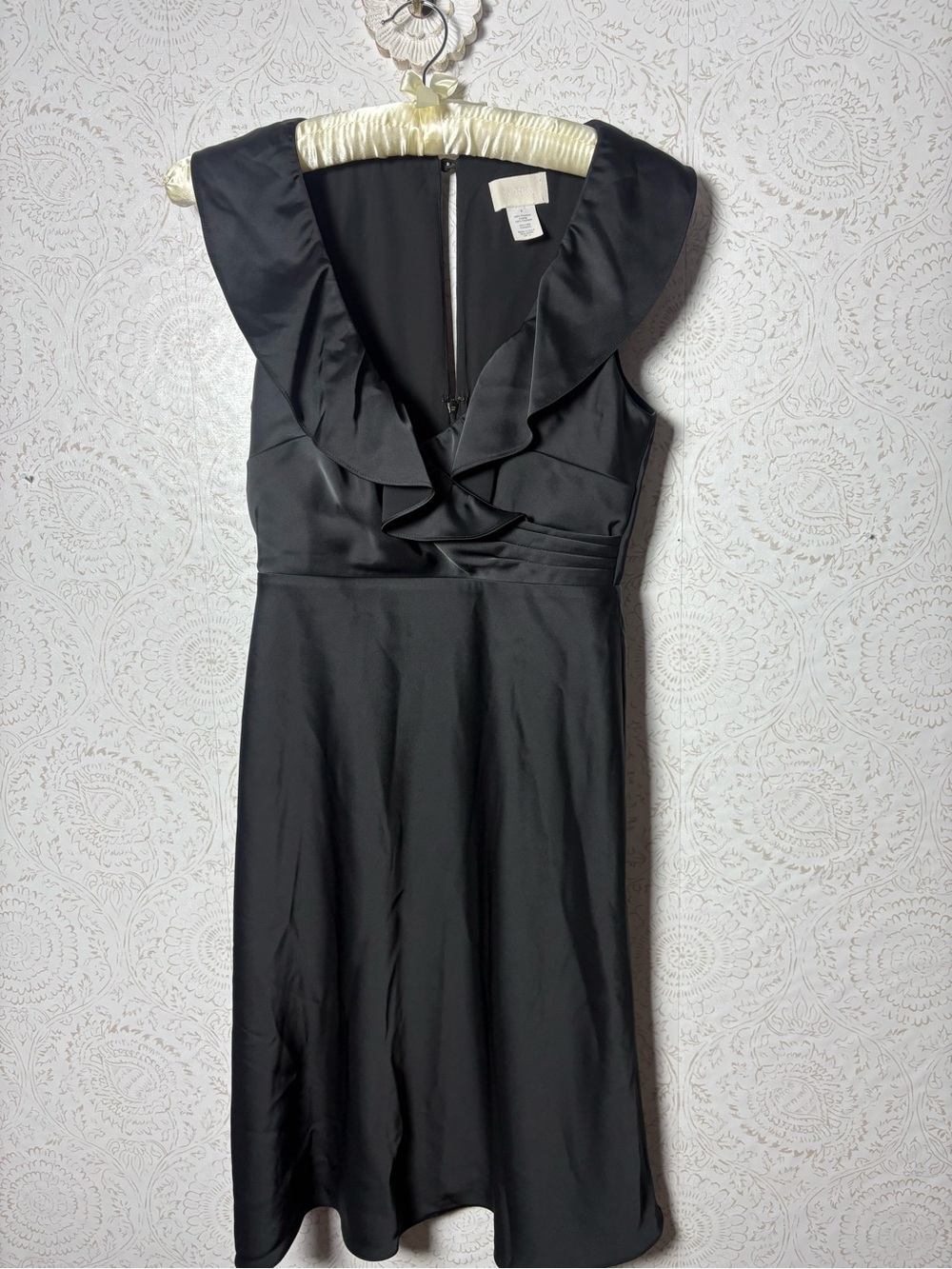 JCREW women’s black low cut dress Size 4